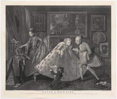 Il gusto nella vita alta, inciso da Samuel Phillips, 1808 da William Hogarth