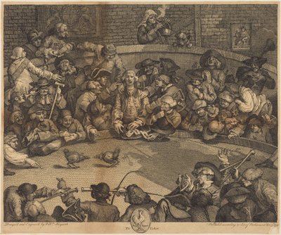 Il combattimento di galli da William Hogarth