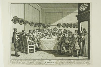 Il Comitato, con la targa dieci di Hudibras da William Hogarth