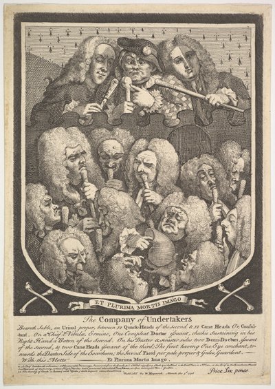 La compagnia dei becchini da William Hogarth