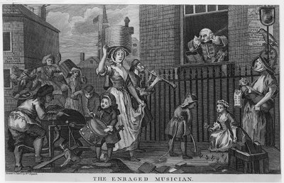 Il musicista infuriato da William Hogarth