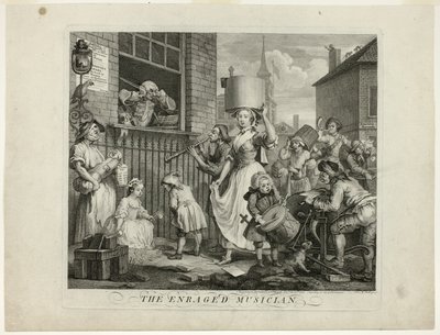 Il musicista infuriato da William Hogarth