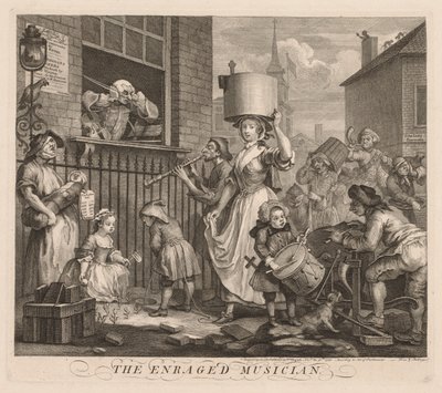 Il musicista infuriato da William Hogarth