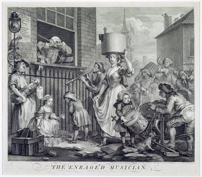 Il musicista infuriato, 1741 da William Hogarth