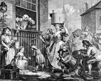 Il musicista infuriato, 1741 da William Hogarth