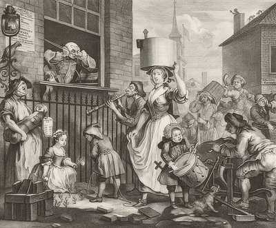 Il musicista infuriato. 1741 da William Hogarth