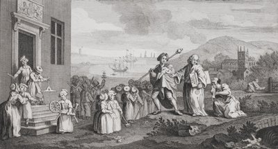 I trovatelli, inciso da F. Morellon La Cave da William Hogarth