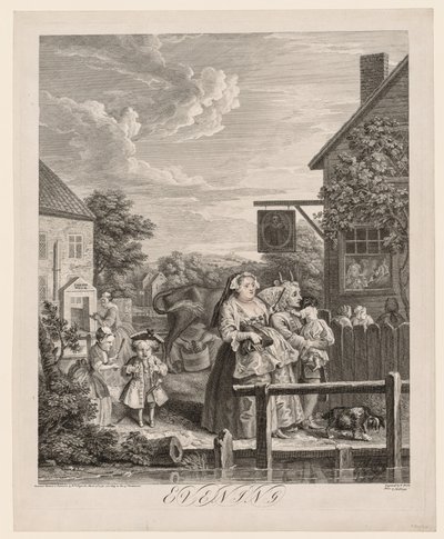 Le quattro ore del giorno: Sera, 1738 da William Hogarth