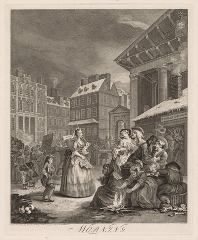 Le quattro ore del giorno: Mattina, 1738 da William Hogarth