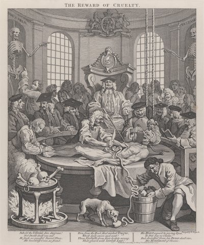 La quarta fase della crudeltà: La ricompensa della crudeltà da William Hogarth