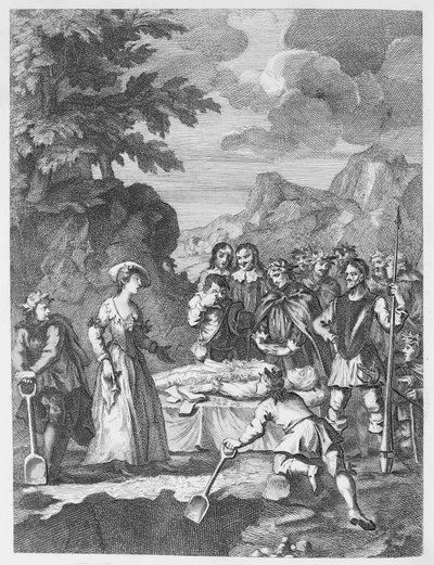 Il funerale di Crisostomo e Marcella che si difende da William Hogarth