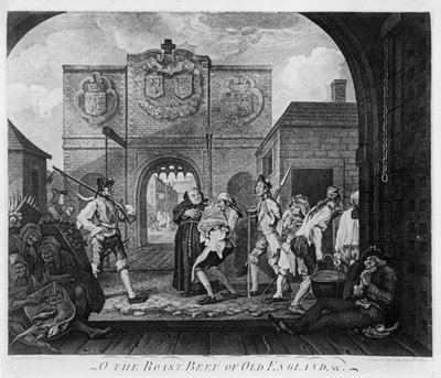 La porta di Calais, o O The Roast Beef of Old England da William Hogarth
