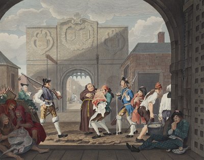 La porta di Calais, o O The Roast Beef of Old England, illustrazione da 