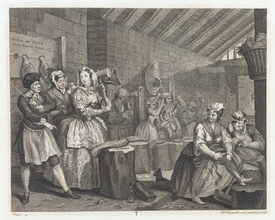 La prostituta alloggiata a Bridewell da William Hogarth