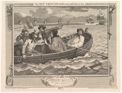 Il giovane pigro mandato via e inviato in mare da William Hogarth