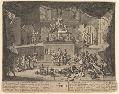 La lotteria, dopo 1724 da William Hogarth