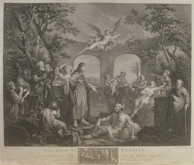 La piscina di Betesda, inciso da J.M. Delatre e Simon Francis Ravenet, pubblicato da John Boydell, 1772 da William Hogarth