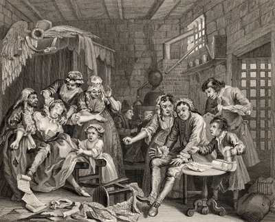 La scena della prigione, tavola VII da 
