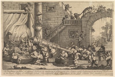 La Punizione Inflitta a Lemuel Gulliver, dicembre 1726 da William Hogarth
