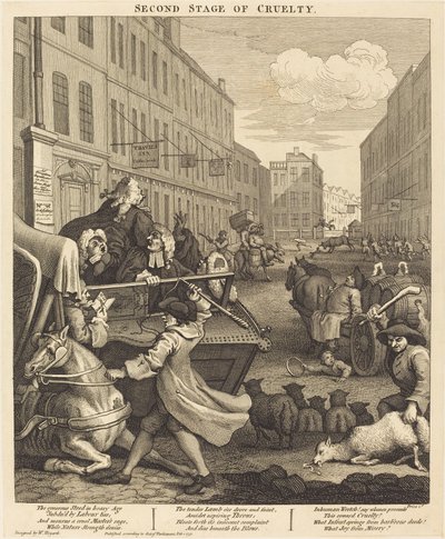 Il secondo stadio della crudeltà da William Hogarth