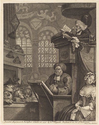 La congregazione addormentata da William Hogarth