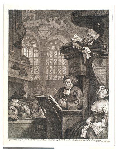 La congregazione dormiente da William Hogarth