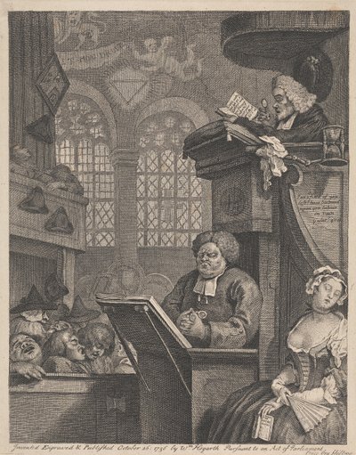 La congregazione addormentata da William Hogarth