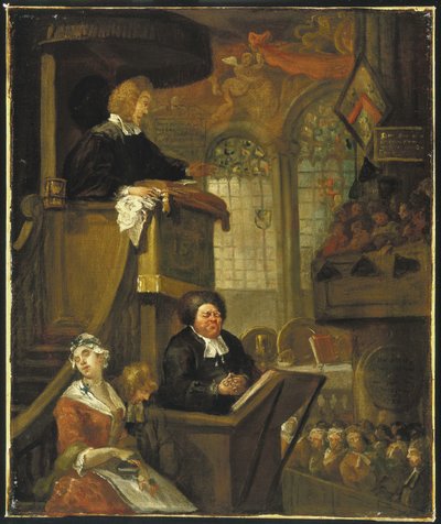 La congregazione dormiente, 1728 da William Hogarth