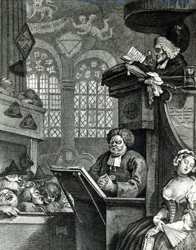La congregazione addormentata, 1736 da William Hogarth