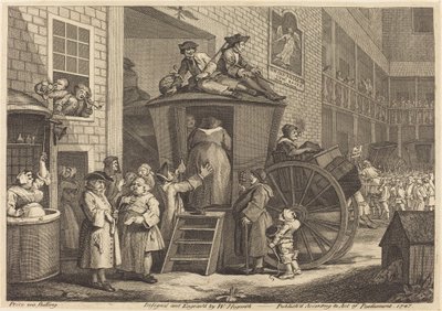 La diligenza, o il cortile della locanda di campagna da William Hogarth