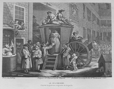 La diligenza o il cortile della locanda di campagna da William Hogarth
