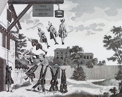 La casa della pesatura. (gravità assoluta) di William Hogarth da William Hogarth