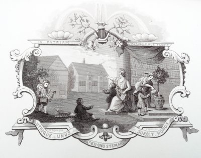 Biglietto per la festa della scuola di Tiverton da William Hogarth