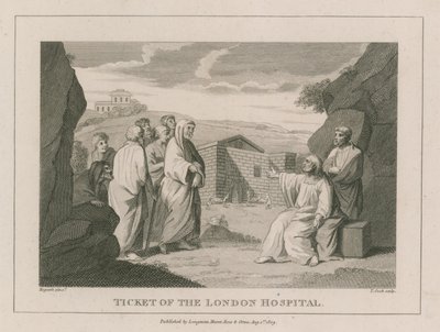 Biglietto del London Hospital da William Hogarth