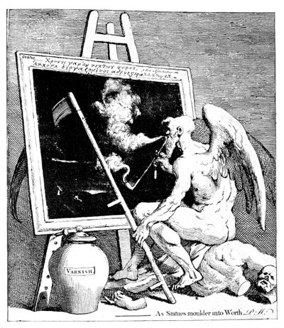 Il tempo che fuma un quadro, 1761 da William Hogarth