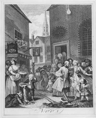 Le Ore del Giorno, Mezzogiorno, 1738 da William Hogarth
