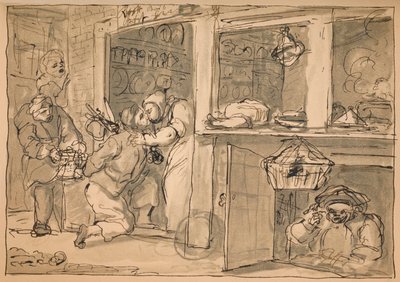 Disegno inutilizzato per Industria e Ozio da William Hogarth