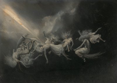 Fulmine colpisce un gruppo di streghe da William Holbrook Beard