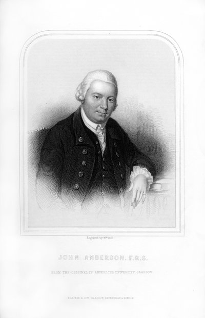 John Anderson, professore scozzese di filosofia naturale, 1870 da William Holl