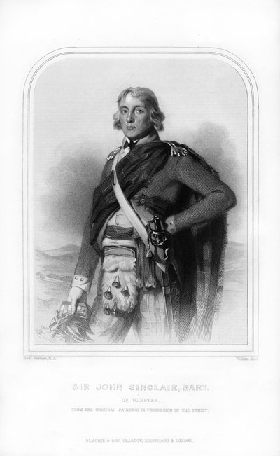 Sir John Sinclair di Ulbster, politico, avvocato e riformatore agricolo scozzese da William Holl