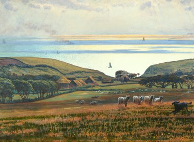 Fairlight Downs, luce del sole sul mare da William Holman Hunt