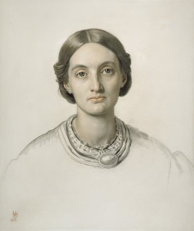 Fanny Holman Hunt (gesso rosso e nero) da William Holman Hunt