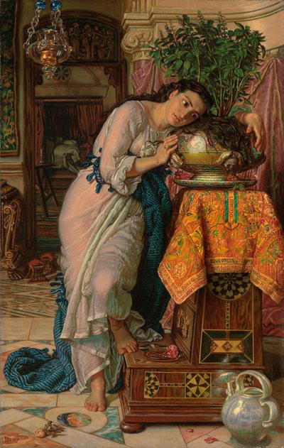 Isabella e il vaso di basilico, 1867 da William Holman Hunt