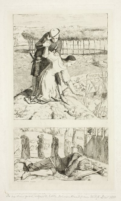 My Beautiful Lady (in alto); Of My Lady in Death (in basso), frontespizio di The Germ, n. 1 da William Holman Hunt