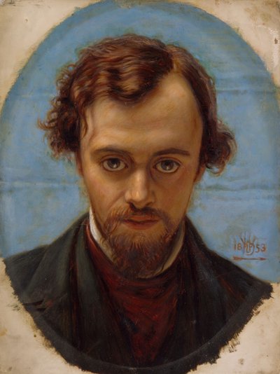 Ritratto di Dante Gabriel Rossetti a 22 anni da William Holman Hunt