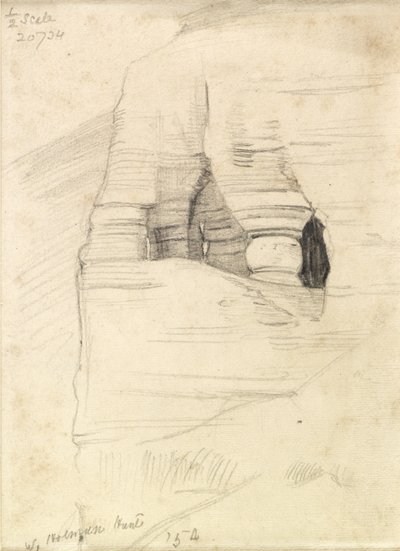 Rocce a Wady Zuara, il Mar Morto, 1854 da William Holman Hunt