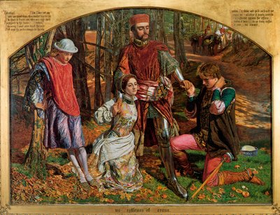 Valentino che salva Silvia da Proteo, 1851 da William Holman Hunt