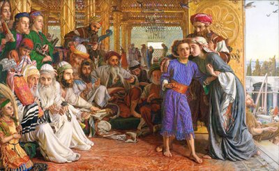 Scoperta del Salvatore nel tempio da William Holman Hunt