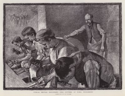 Tagliatori di Lime al Lavoro, Wickersley, South Yorkshire da William Holt Yates (after) Titcomb