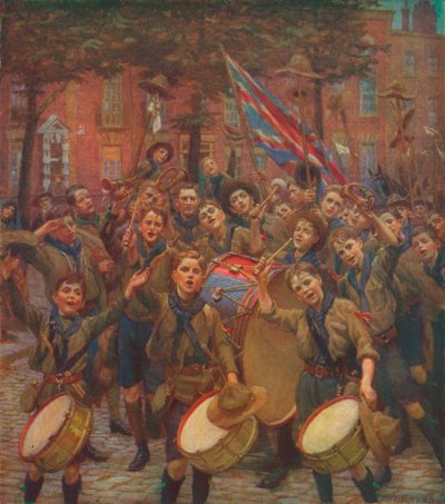 Acclamando il Capo Scout, c1914 1928 da William Holt Yates Titcomb
